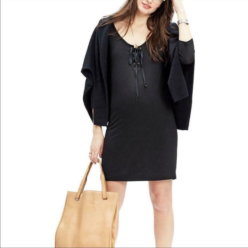 Hatch | the Lace Up Body Maternity Dress